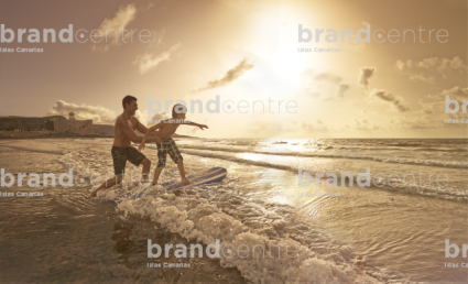 Surfing in Las Canteras Beach