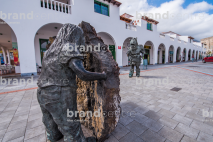 Calle con tiendas La Frontera