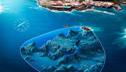 Mapa submarino Garachico (I) -(Vista interior tubo)