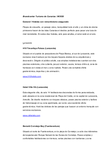 Hoteles lunas de miel