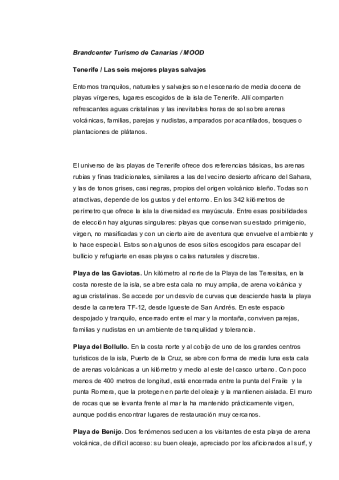 Tenerife-Playas vírgenes