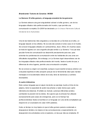 La Gomera-Silbo gomero