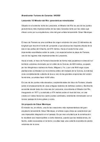 Lanzarote - Naturaleza - Mirador del Rio