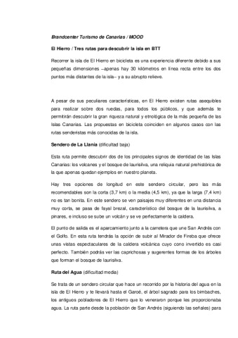 El Hierro-Rutas en btt