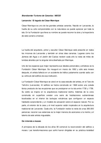 Lanzarote-Fundacion Cesar Manrique