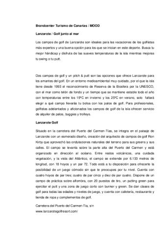 Lanzarote-Golf