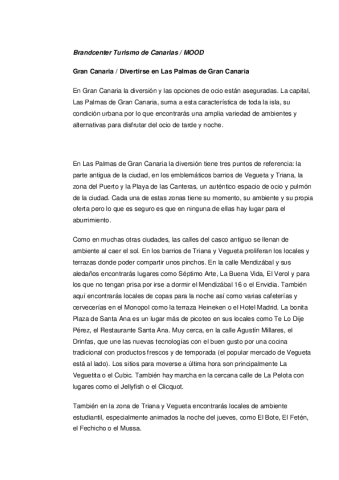 Gran Canaria-Ocio tarde y noche en Las Palmas