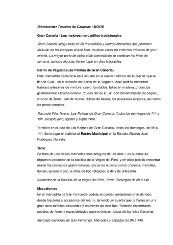 Gran Canaria-Mercadillos