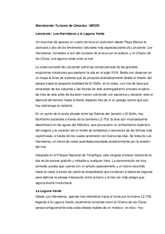 Lanzarote-Laguna Verde y Hervideros