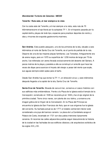 Tenerife-Ruta este