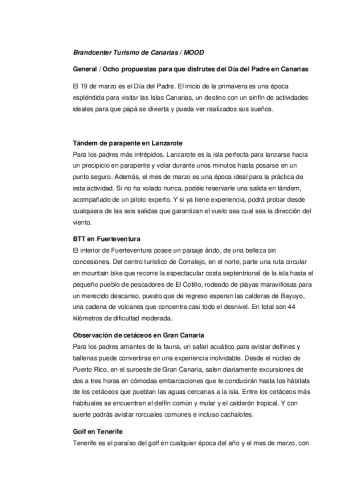 Dia del Padre en Canarias
