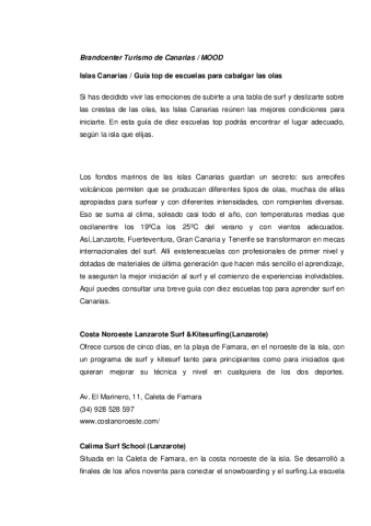 Escuelas de surf