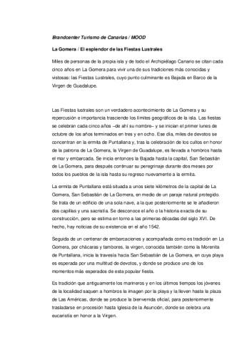 La Gomera-Fiestas lustrales