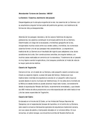 La Gomera-Caseríos