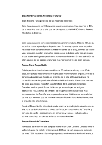 Gran Canaria-Espacios protegidos