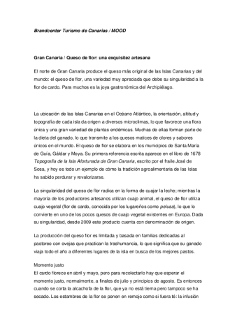 Gran Canaria-Queso de flor