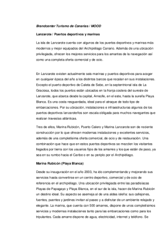 Lanzarote-Puertos deportivos