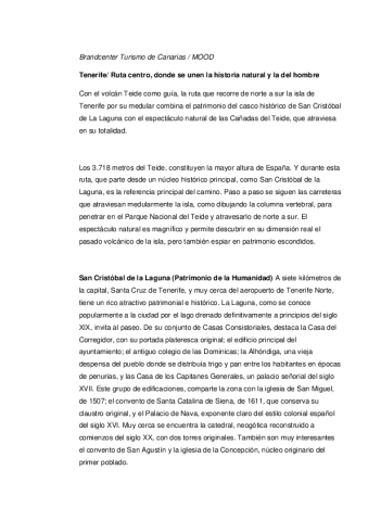 Tenerife-Ruta centro