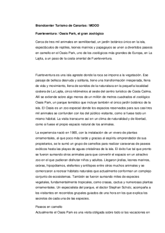 Fuerteventura - Oasis Park