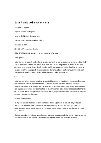 Ruta: Caleta de Famara - Haría