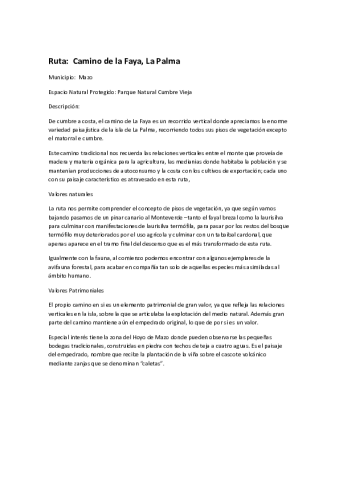 Ruta: Camino de la Faya - es
