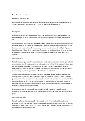 Ruta: Puntallana 