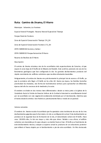 Camino de Jinama