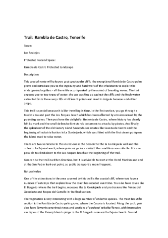 Trail: Rambla de Castro