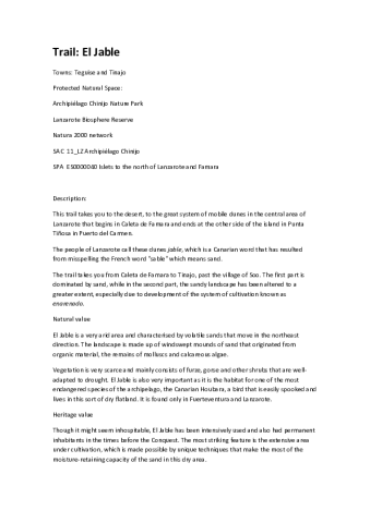 Trail: El Jable