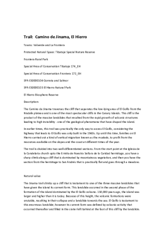 Trail: Camino de Jinama