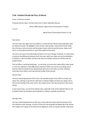 Trail:  Camino Circular del Cres