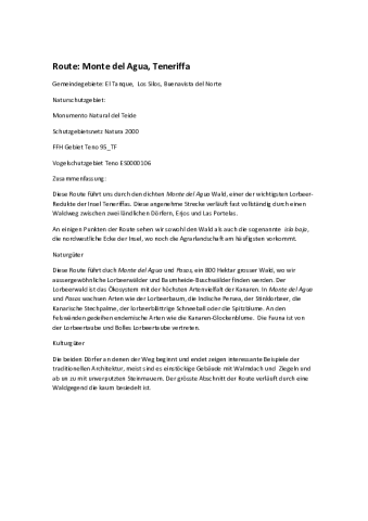 Route: Monte del Agua