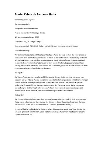 Route: Caleta de Famara - Haría