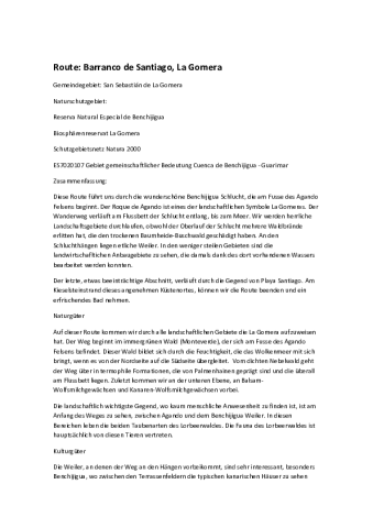 Route: Barranco de Santiago