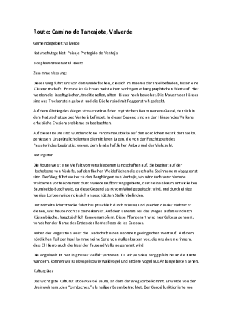 Route: Camino de Tancajote