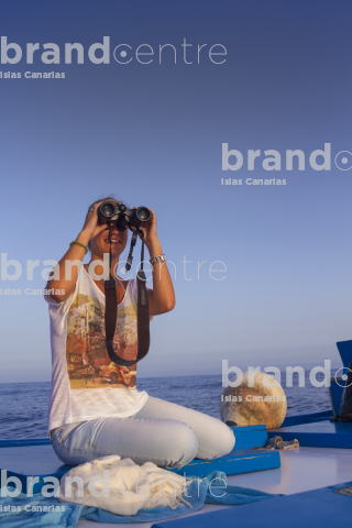 Whale watching on the coast of La Gomera.