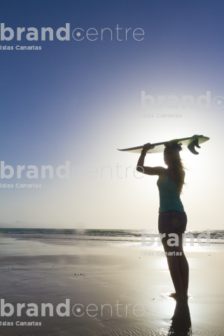 Windsurfing at Playa La Barca, Jandía Natural Park Windsurfing at Playa La Barca, Jandía Natural Park