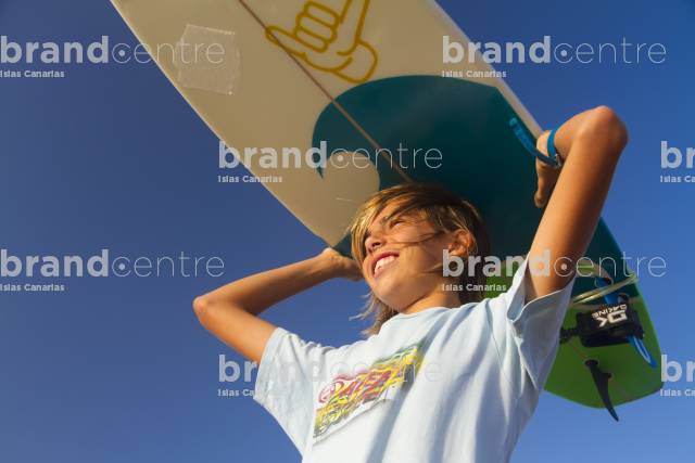 Windsurfing at Playa La Barca, Jandía Natural Park Windsurfing at Playa La Barca, Jandía Natural Park