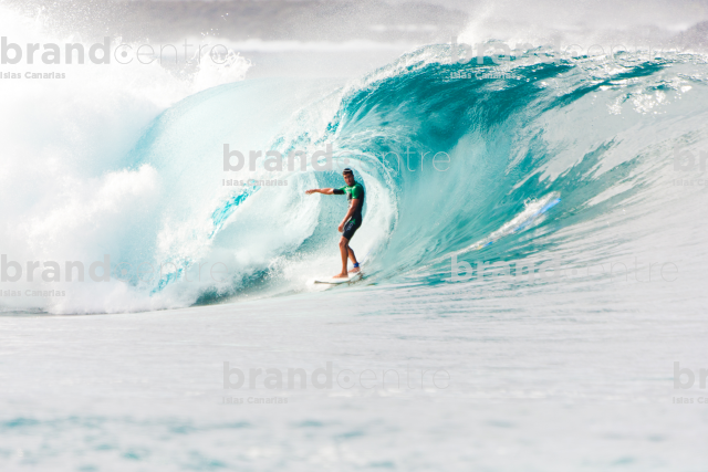 Surfing on the left of La Santa