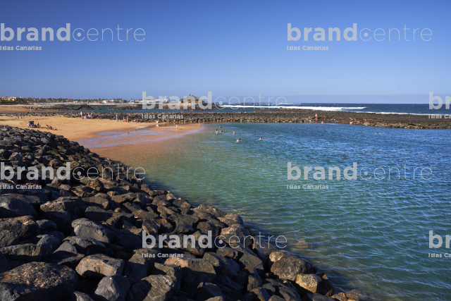 Playa de La Guirra, en Caleta de Fuste Playa de La Guirra, en Caleta de Fuste