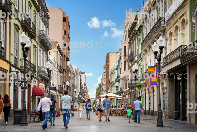 Triana street, in Vegueta Triana street, in Vegueta