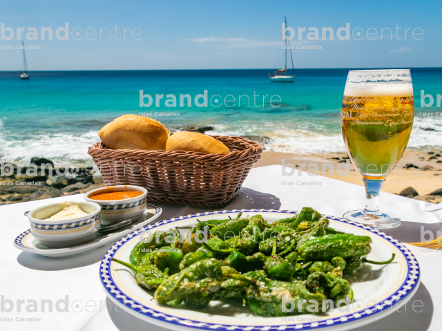 Padrón peppers on the beach