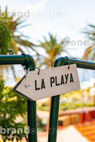 Señal La Playa, en Valle Gran Rey