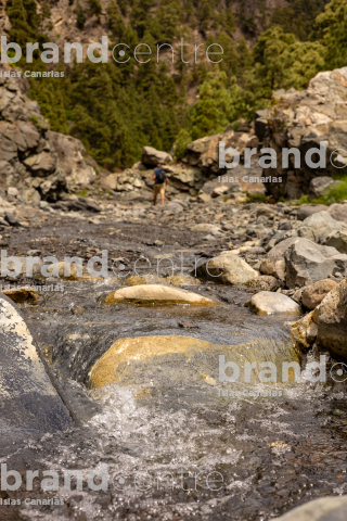 Sendero por el Barranco de las Angustias (Caldera Taburiente) hasta la Cascada de los Colores