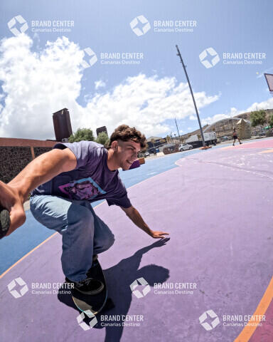 Skateboarding on the Las Canteras Promenade