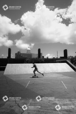 Skateboarding on the Las Canteras Promenade