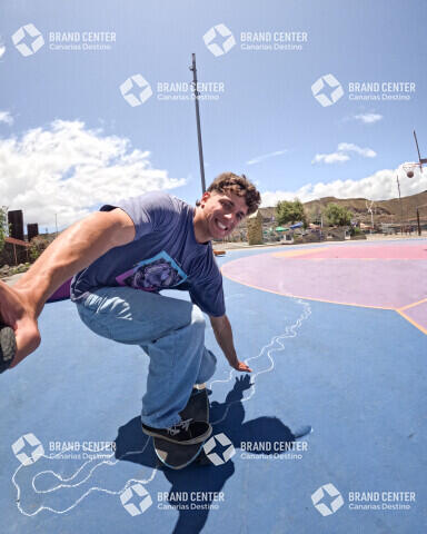 Skateboarding on the Las Canteras Promenade