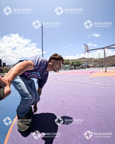 Skateboarding on the Las Canteras Promenade