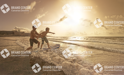 Surfing in Las Canteras Beach