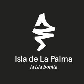 Isotipo Isla de La Palma fondo negro PNG
